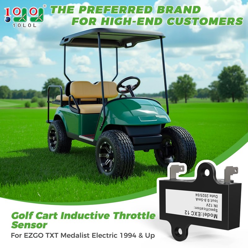 10L0L Golf Cart Inductive Throttle Sensor for EZGO/TXT Medalist 1994-Up DCS/PDS Electric Golf Carts, Replaces OEM 25854G01, 25854-G01