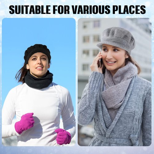 Mepase 3 Pieces Women Warm Hat for Winter Slouchy Beanie Cap with Visor Knitted Newsboy Hats for Women Ski Snow(Burgundy, Gray, Black)