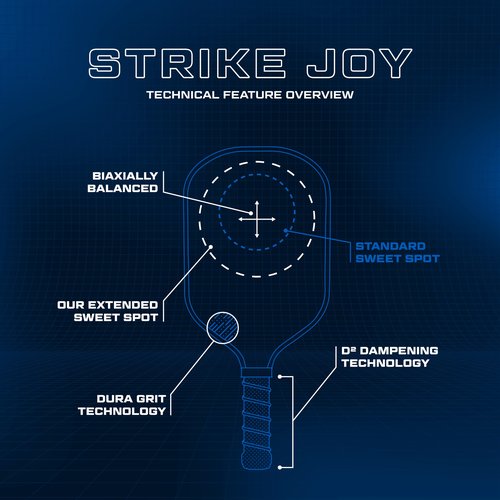 SweetSpot Strike Joy Pickleball Paddle | USAPA Approved | Lightweight Pickle Ball Racket | Black and Grey