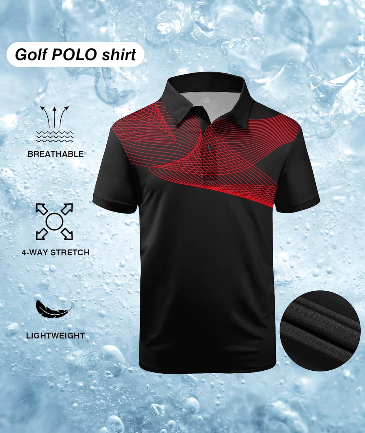 ZITY Golf Polo Shirts - Men's Short Sleeve Athletic Tennis T-Shirt in Classic Fit