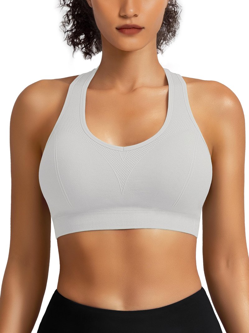 AENLLEY Padded Racerback Sports Bras for Women - Breathable Medium Support for Yoga Gym Workout Fitness