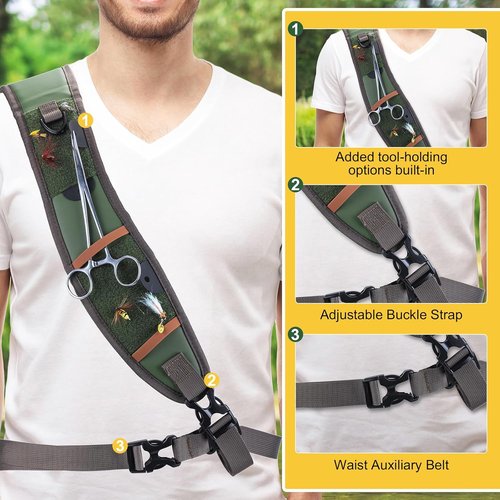 Goture Waterproof Fly Fishing Sling Pack - 13L Tackle Backpack with Rod Holder & Airtight Zipper | Ideal for Kayaking & Hiking