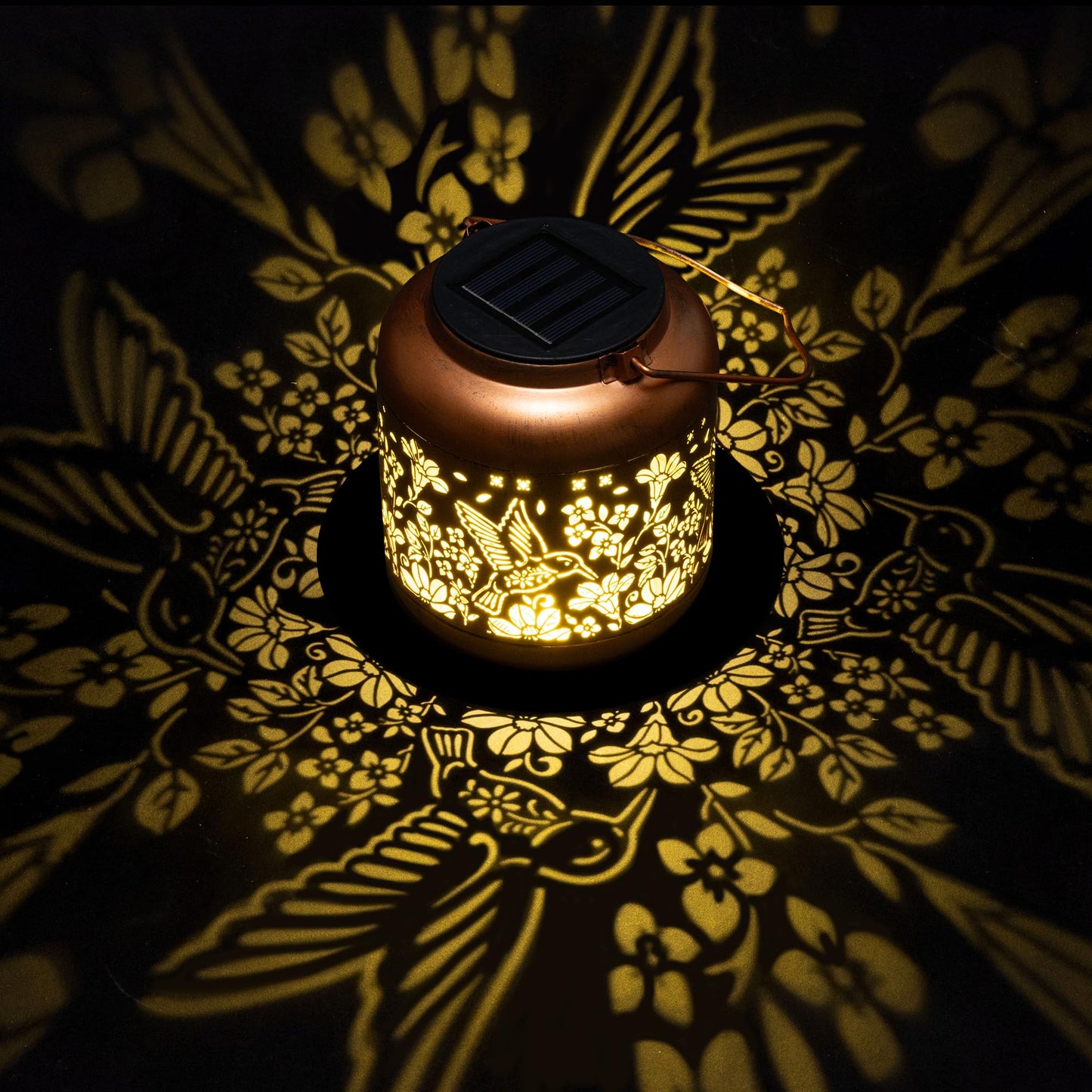 Hummingbird Solar Lanterns Outdoor Hanging Waterproof Lantern,Metal Garden Decorative Lights for Yard, Patio, Lawn, Porch, Backyard ,Gifts for Women Mom Grandma