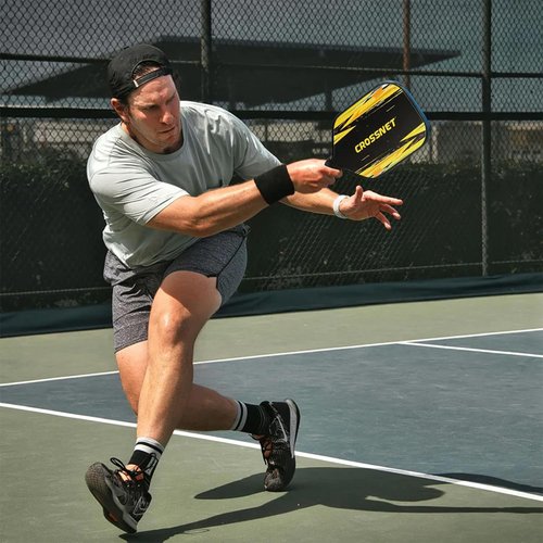 CROSSNET Pickleball Paddle with Fiberglass Face and Polymer Core for Long-Lasting Play, High-Performance Racket with Grip Handle, Cosmic Splatter