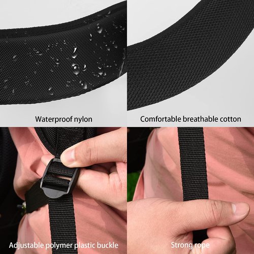 Craftsman Golf Adjustable Waterproof Star Black Blue Golf Bag Backpack Straps Replacement Also for Custom Order with Your Name Stitched (Rotate Buckle Black)
