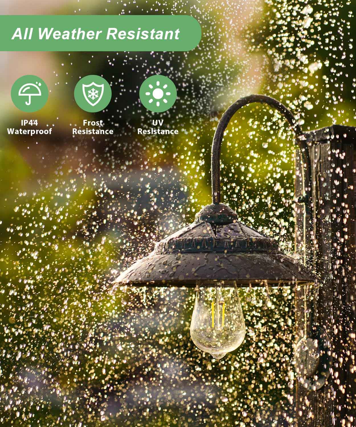 Goodeco Solar Barn Lights with Motion Sensor - Metal Design Outdoor Wall Lights - 4 High Efficiency Solar Panels with Clear Glass LED Edison Bulbs, Chicken Coop Lights & More (Bronze 2P)