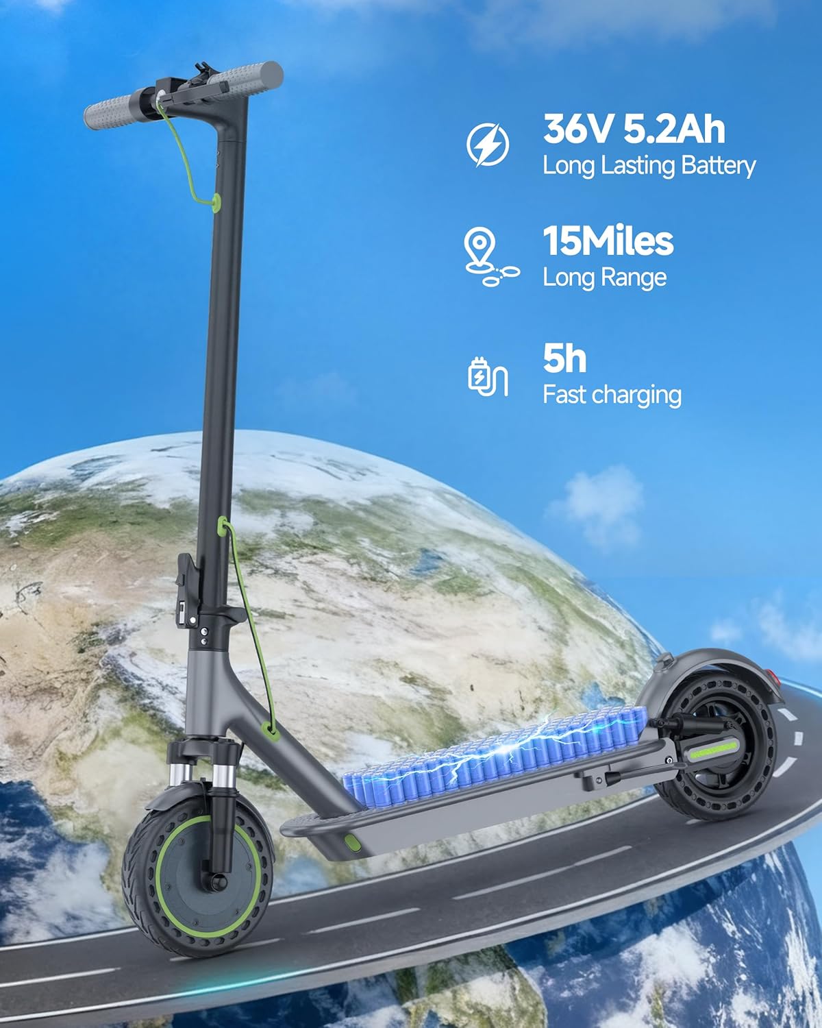 Roinside Electric Scooter - High-Speed Commuting Scooter with 350W/500W Motor & Long-Range Options