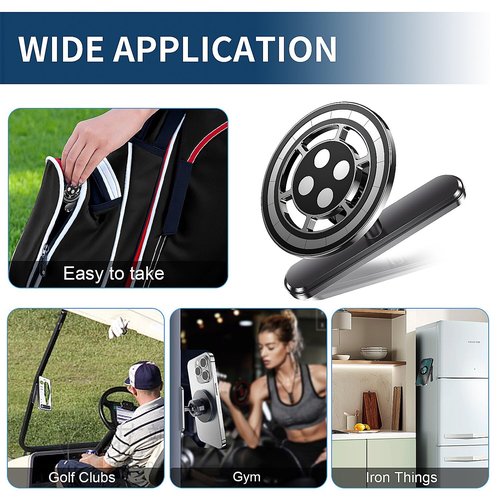 Magnetic Golf Cart Alloy Phone Holder Compatible with Mag-Safe iPhone 12-17, Fits EZGO, Club Car, Yamaha, Golf Cart Accessories Essentials 2026 Valentine's Day Ideas Golf Gifts for Men Women Him