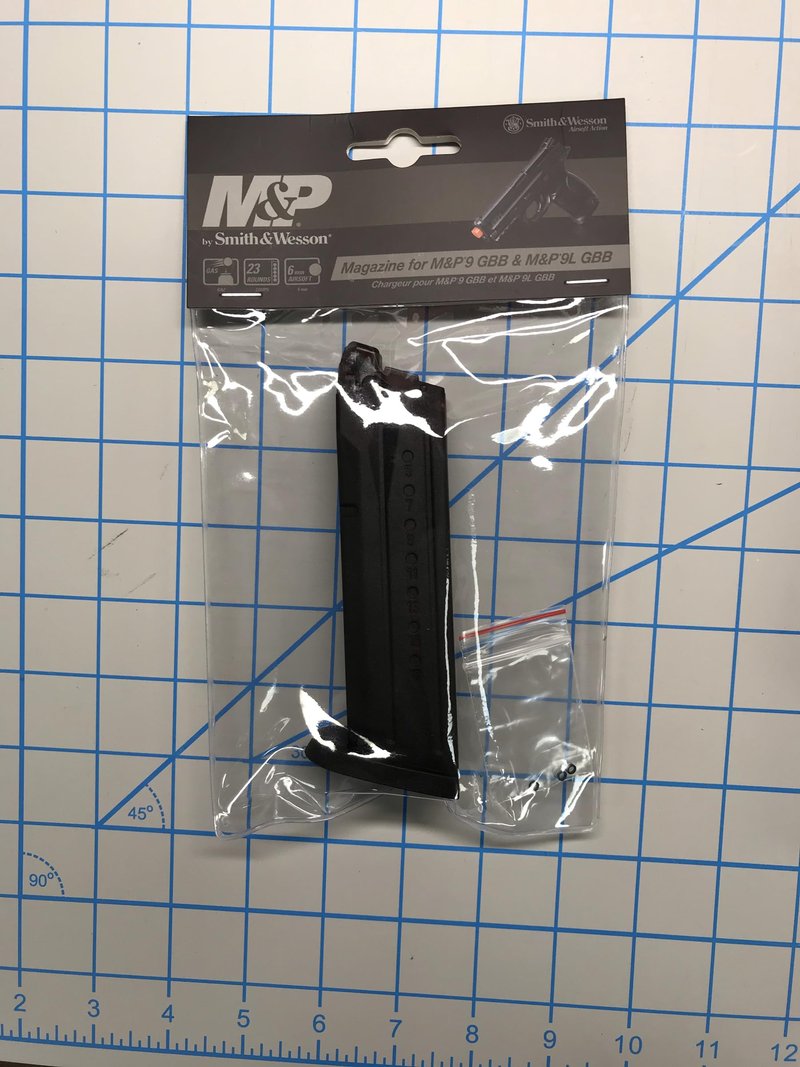 Umarex Smith & Wesson M&P 9 GBB 6mm BB Pistol Airsoft Gun Magazine,Black
