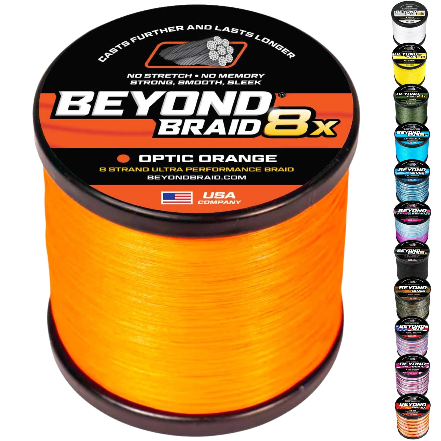 Beyond Braid Optic Orange 8X 300 Yards 30LB