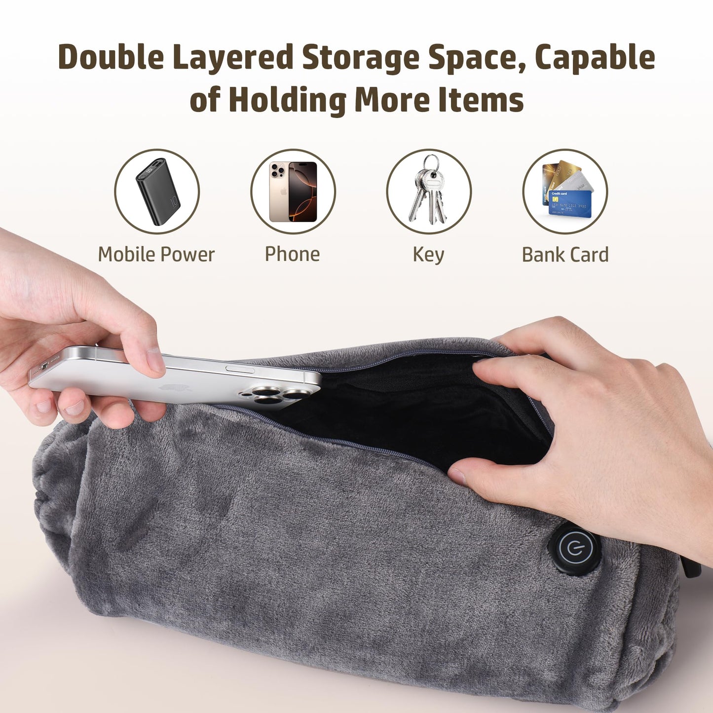 Hand Warmers Rechargeable: Reusable Electric Heated Gloves - Portable Heating Pouch - Relief Hand Heater for Arthritis - for Hunting Football Camping Golf Xmas Gifts