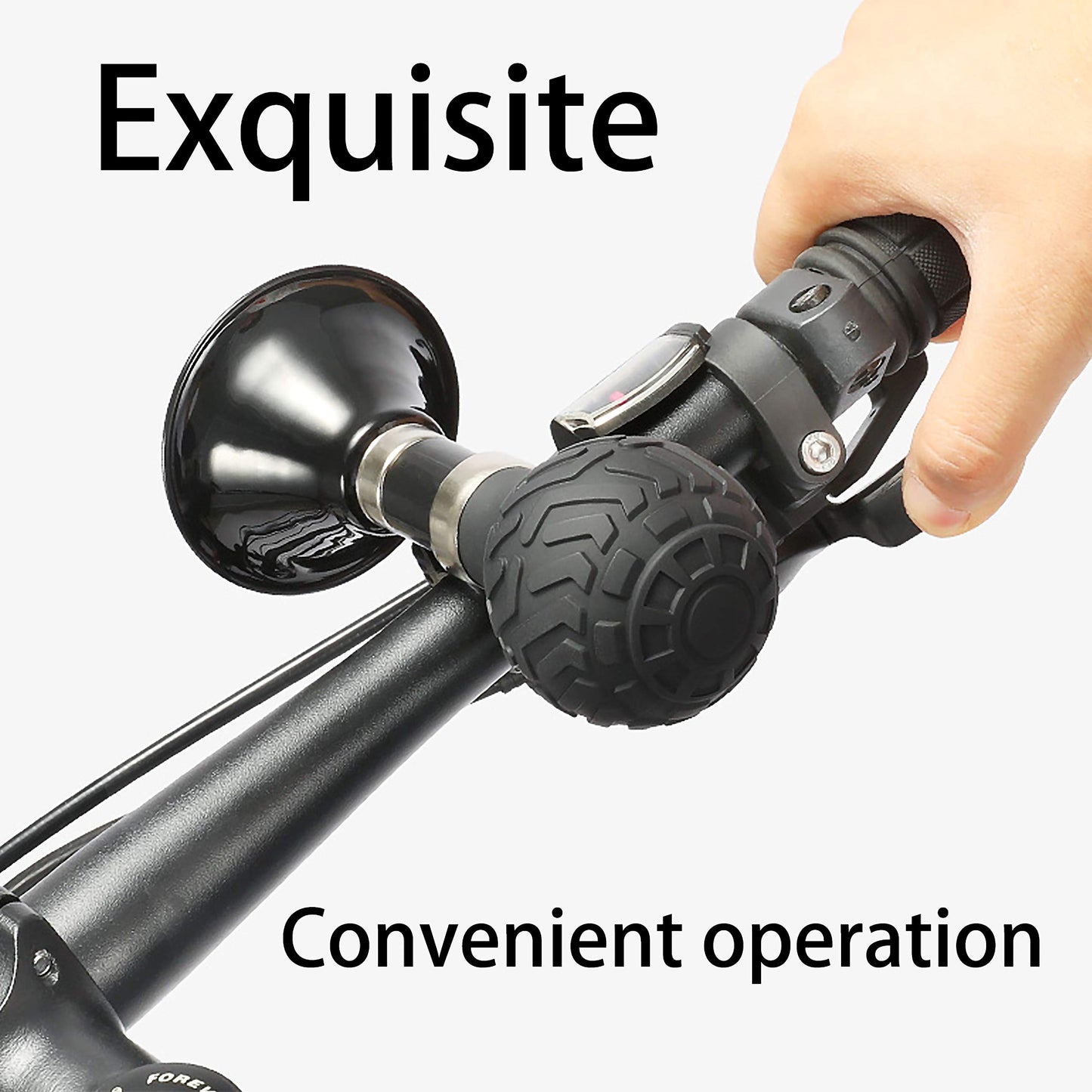 KEWAYO 120dB Bike Horn - Loud Metal Bicycle Bell for Road, MTB, Cruiser & Folding Bikes