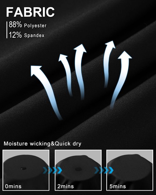RIKUAOU 3 Pack Men's Compression Pants, Athletic Leggings Base Layer, Cool Dry Workout Tights for Running Sports Gym Black/Black/Black