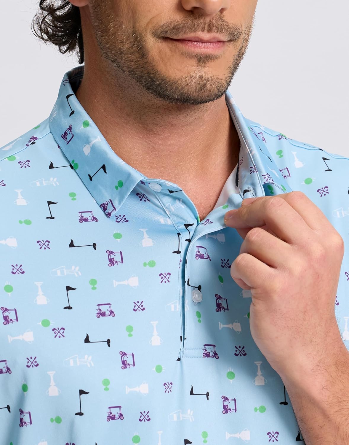 Obla Men's Golf Polo Shirt - Short Sleeve Dry Fit Performance | Moisture-Wicking Casual Design