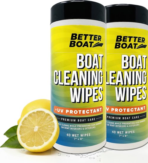 Marine Vinyl Cleaner Wipes by [Brand Name] - UV Protection for Boat Seats, Car Leather & Interiors