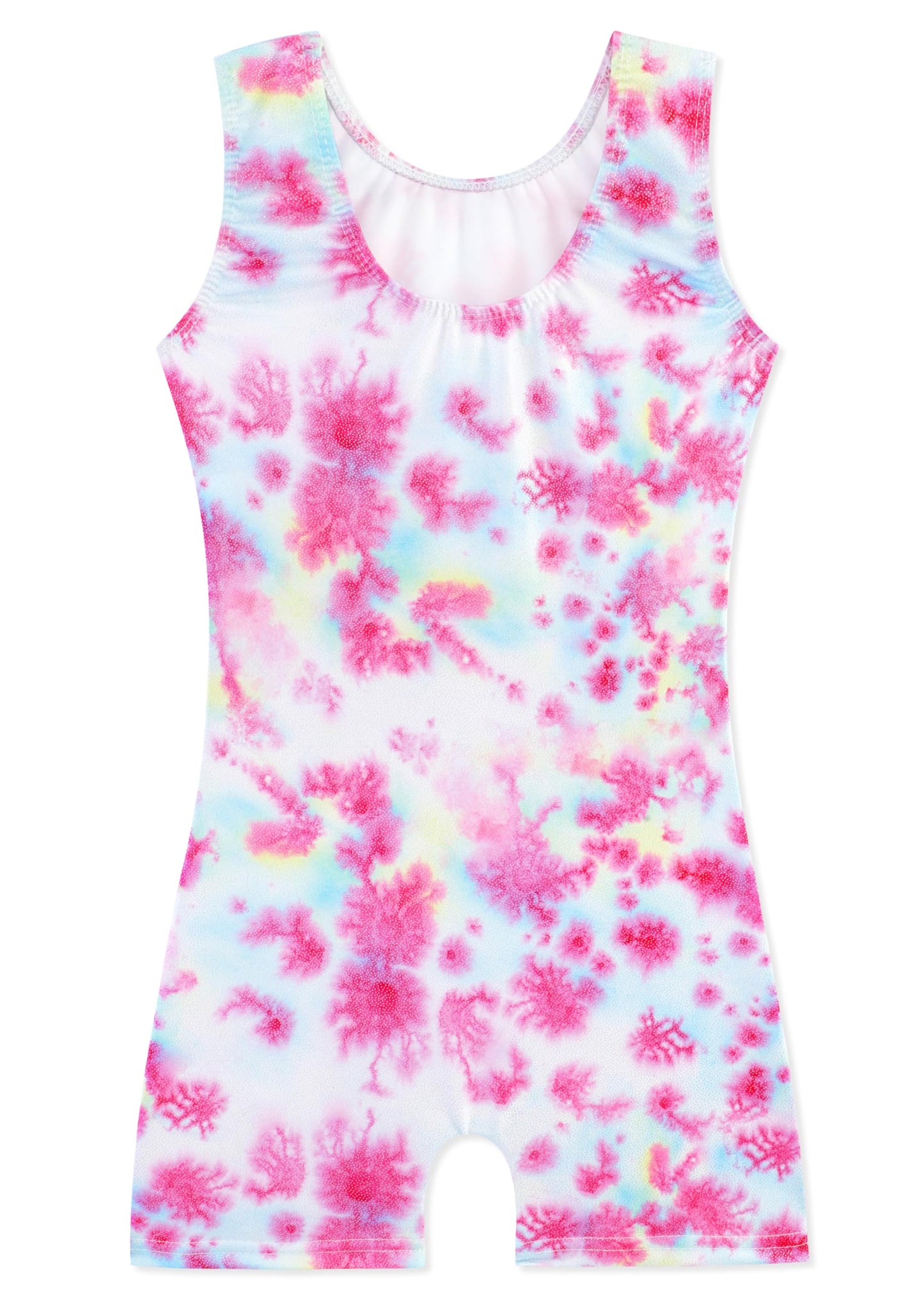HOZIY Gymnastics Leotards for Girls 2t 3t Tumbling Outfits Tie Dye Flower Floral Biketard Pink White Blue Yellow Dance Clothing Toddlers Sparkly