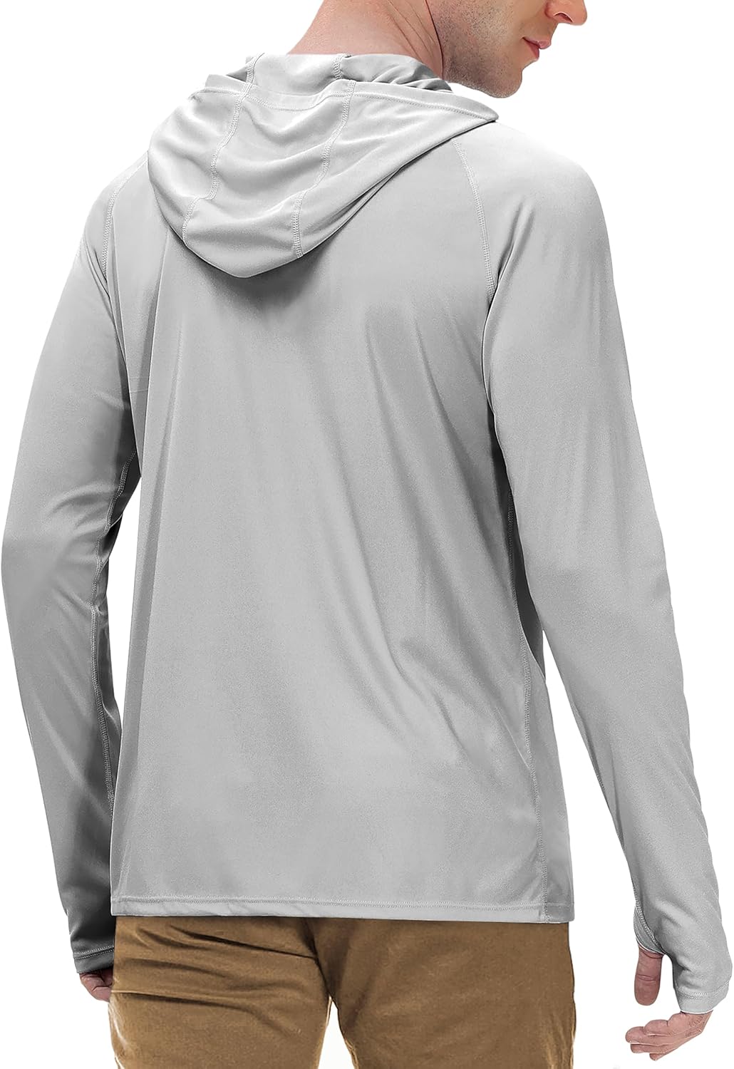 Roadbox Men's UPF 50+ Long Sleeve Sun Hoodie - UV Protection Fishing Shirt for Hiking & Running