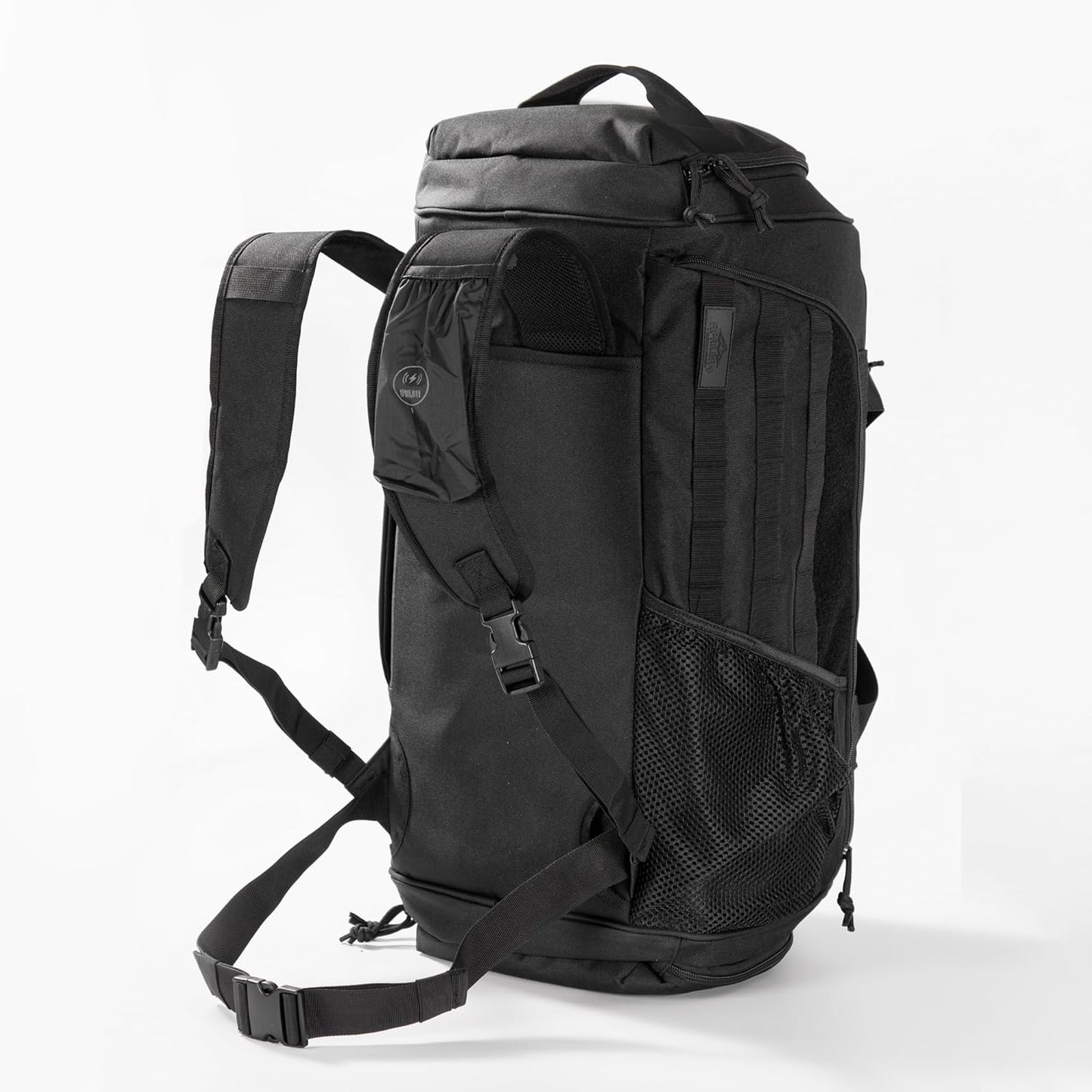 Military Duffle Backpack by Gym Bag - Heavy Duty Travel Weekender with Shoe Compartment | 60L Capacity