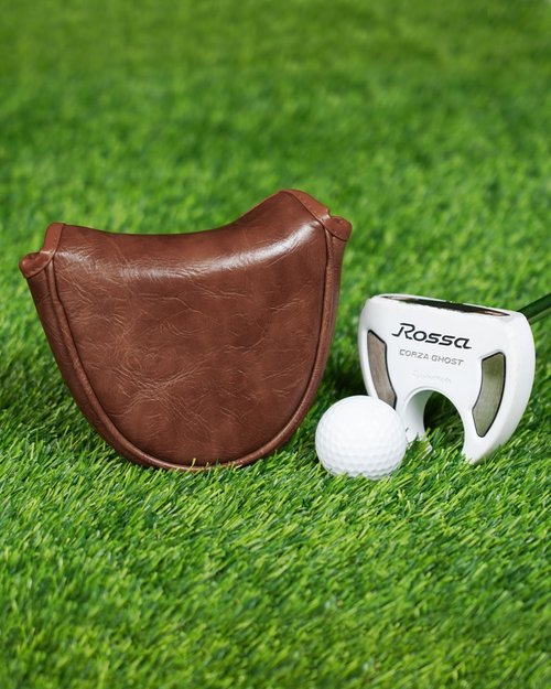 Big Teeth Golf Mallet Putter Cover Headcover Club Protector Magnetic Closure for Scotty Cameron Taylormade Odyssey 2 Ball Club Retro Brown Color