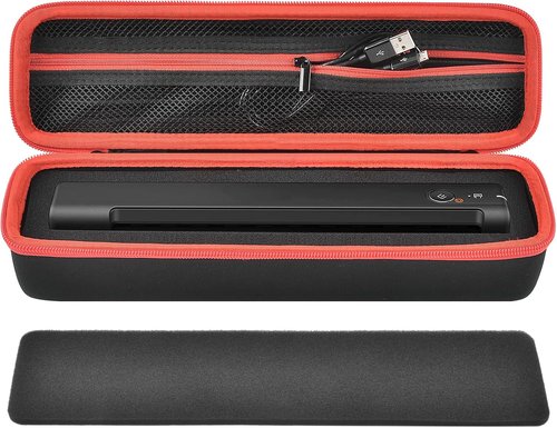 Epson Portable Scanner Case - Hard Carrying Case with Handle & Mesh Pocket for USB | Black