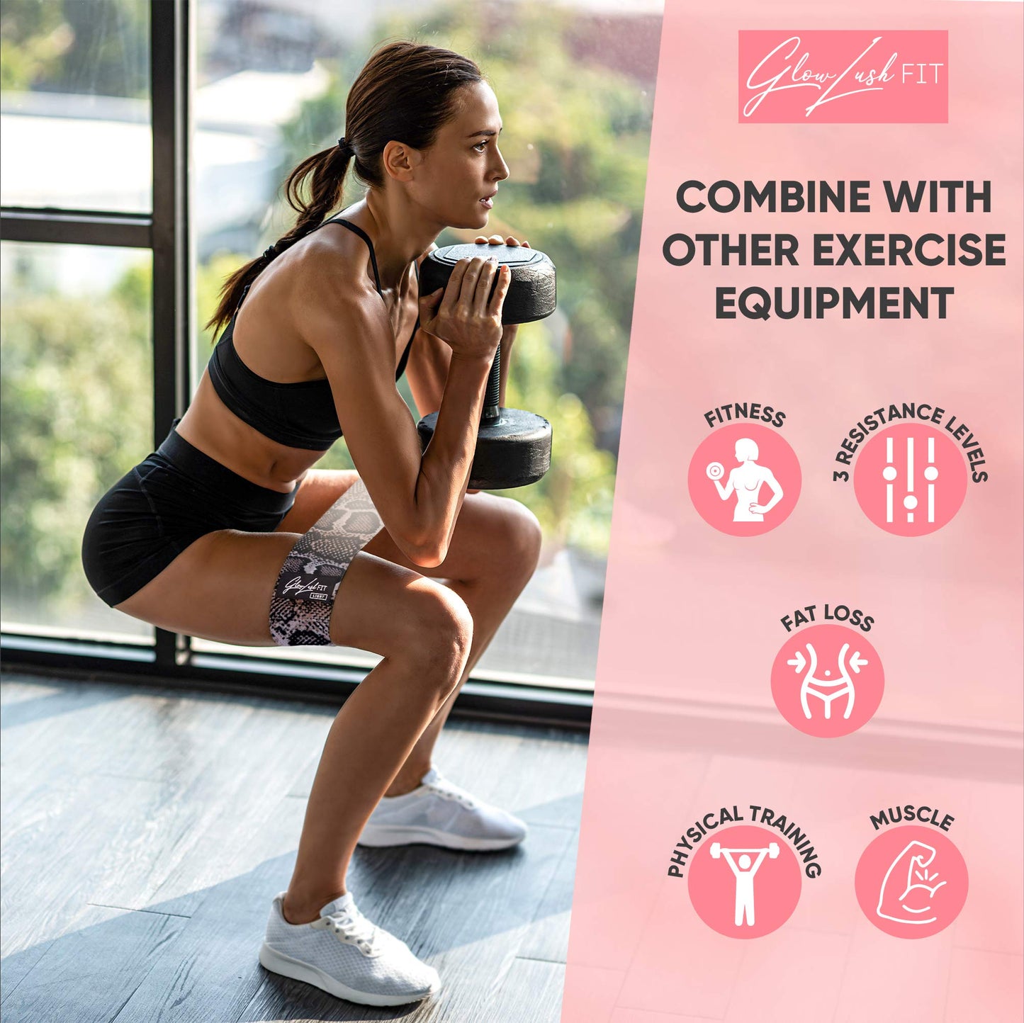 Fabric Resistance Bands Set of 3 - Premium Quality Resistance Booty Bands with Mesh Carry Bag - 3 Strength Levels - Non-Slip Anti-Rolling Design - Build Muscle, Burn Calories, Sculpt and Tone