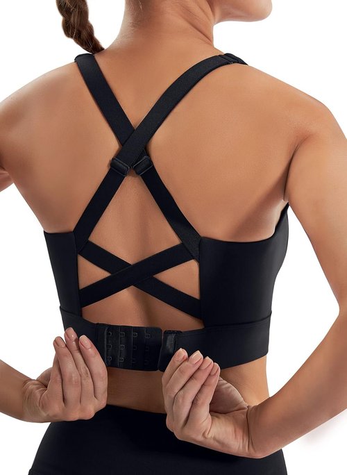 Ewedoos High Support Sports Bra - Adjustable, Push-Up Design for High-Impact Workouts | Women's Activewear
