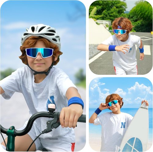 KesaPlan Kids Polarized Baseball Sunglasses - Youth Sports Eyewear for Ages 6-14 | Softball & Cycling