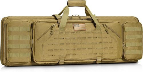 CVLIFE Soft Rifle Case - Double Long Gun Bag with Lockable Zipper & Backpack Strap | 36", 42", 46" Sizes