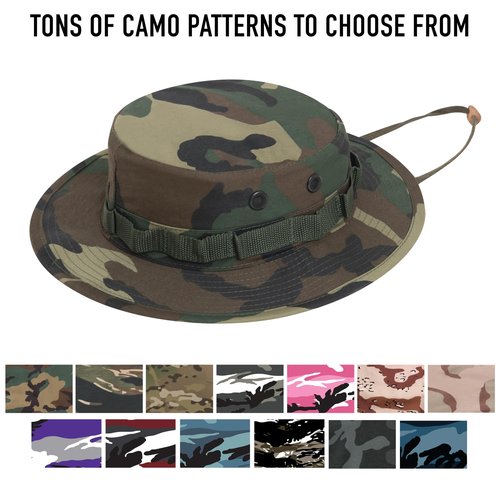 Rothco Boonie Hat - Ultimate Sun Defense for Outdoor Adventures – Tiger Stripe Camo – 7 1/4