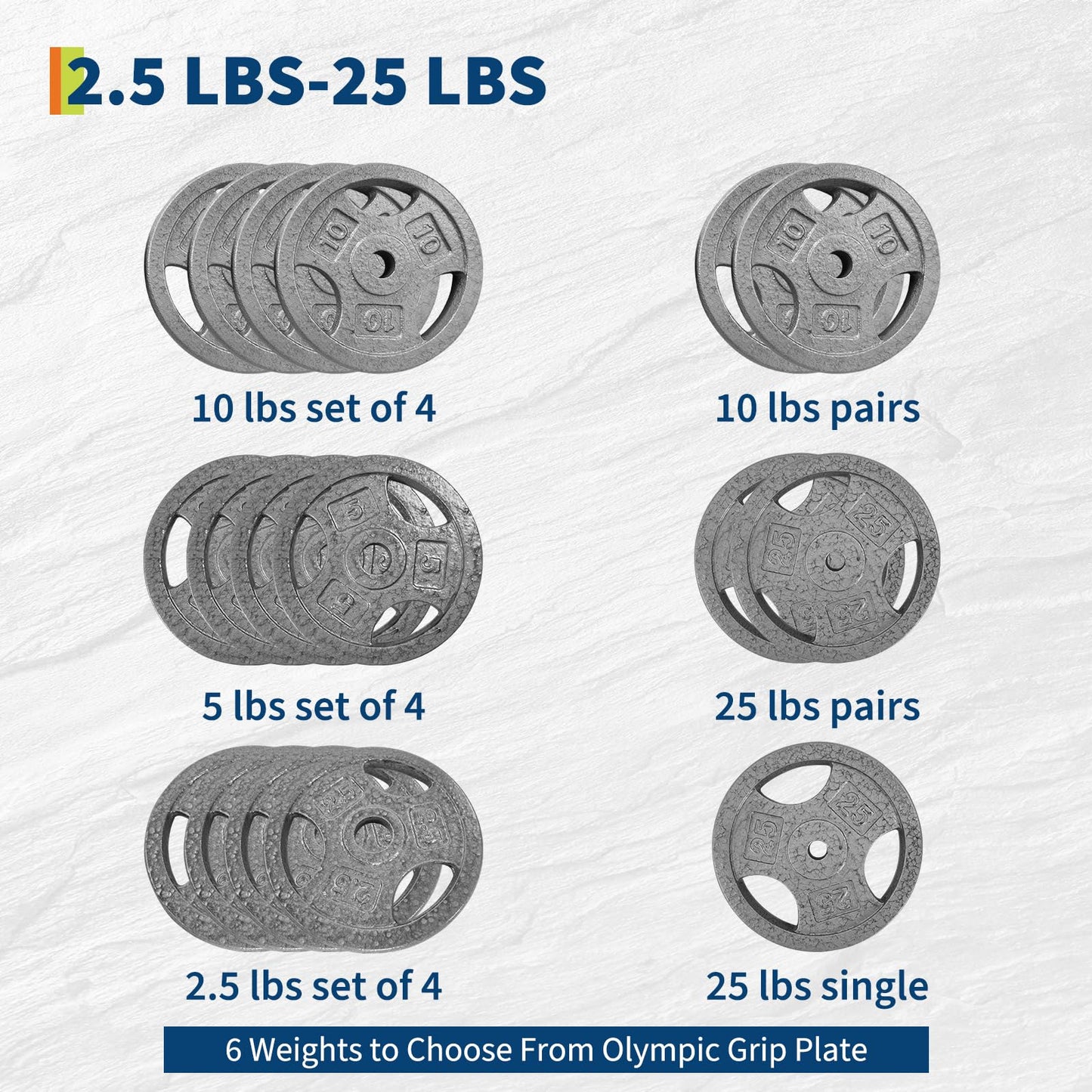 1-Inch Cast Iron Weight Plate for Strength Training & Weightlifting,Cast Iron Weights Multiple Weights Available 2 x 10 Lbs