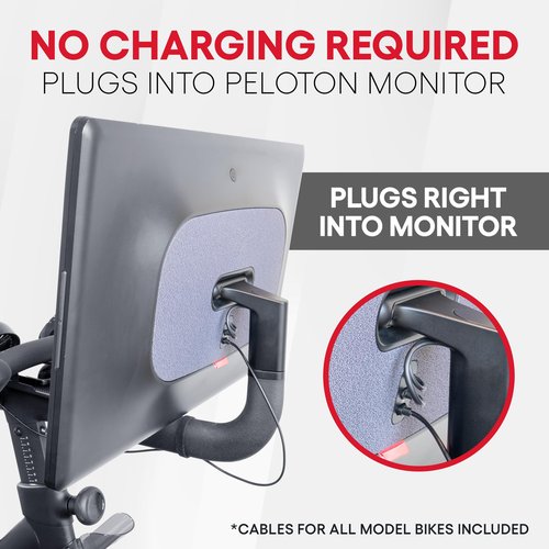 Dual Bike Fans with Phone Tray for Peloton Bike - All-Metal Phone Holder - No Batteries Required - Accessories for Peloton Bike - Compatible with Cross Training Bike