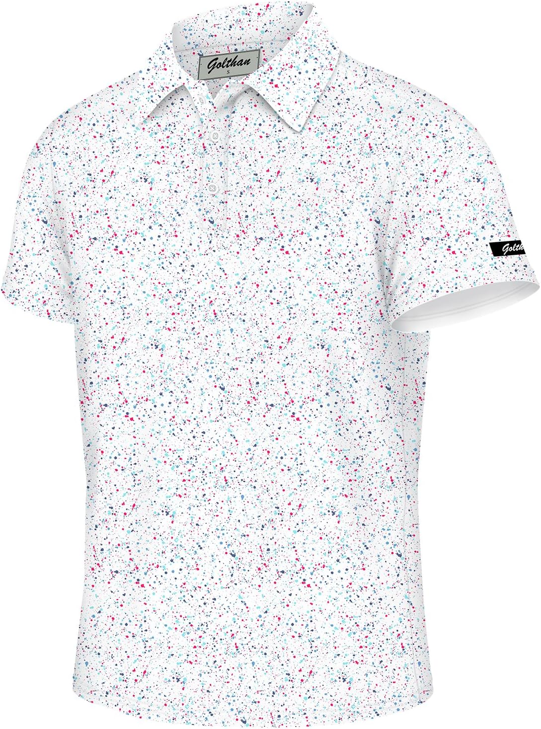 Skiennix Men's Golf Polo - Short Sleeve Dry Fit Performance Shirt | Moisture-Wicking Casual Print