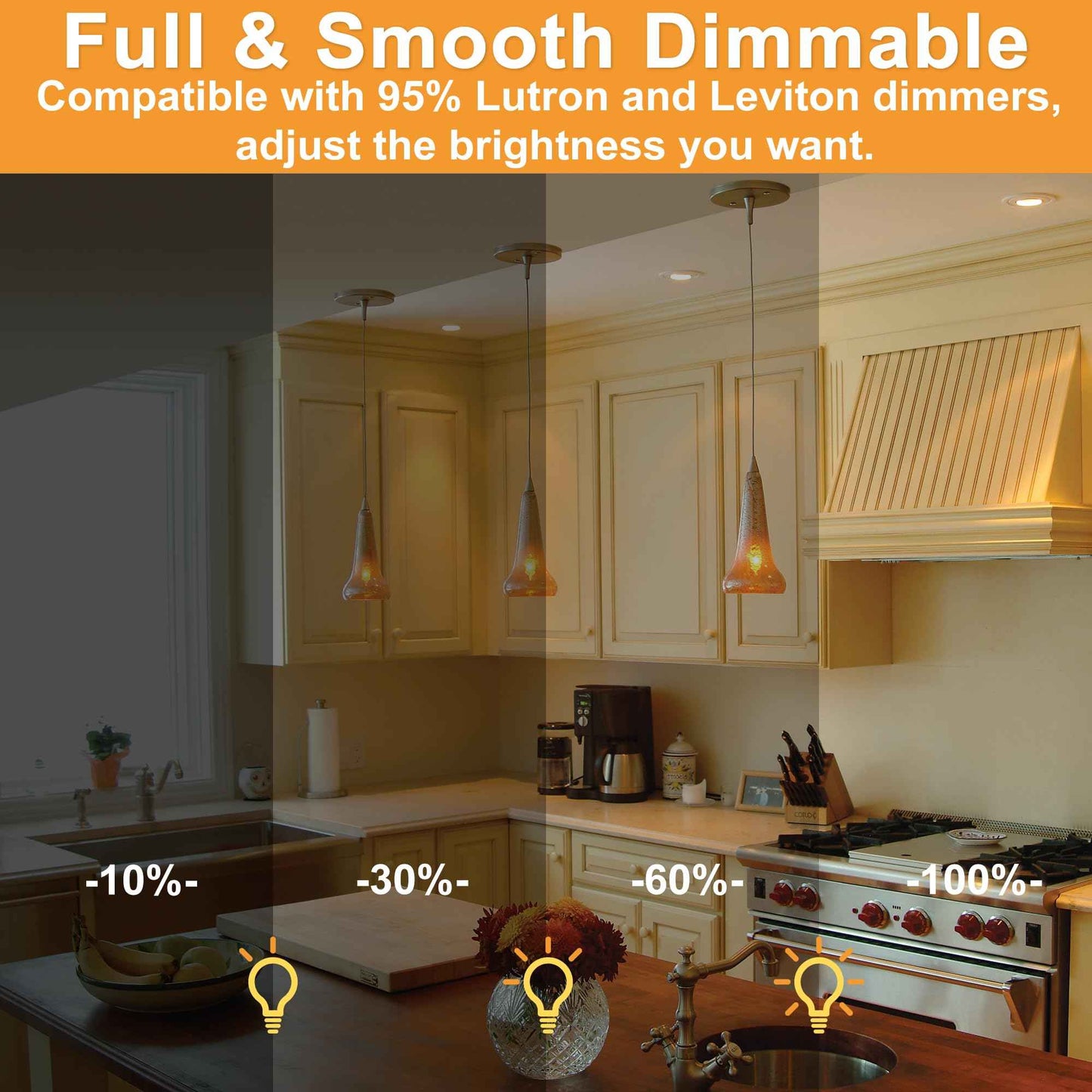 Hykton Dimmable E26 LED Vintage Edison Light Bulbs 6W Equivalent E26 Bulb 60 Watt, 4 Pack 2200K Amber Warm T45/T14 Tubular Antique LED Edison Warm Light Bulbs, 110-130 Volts, 550LM, CRI 93+