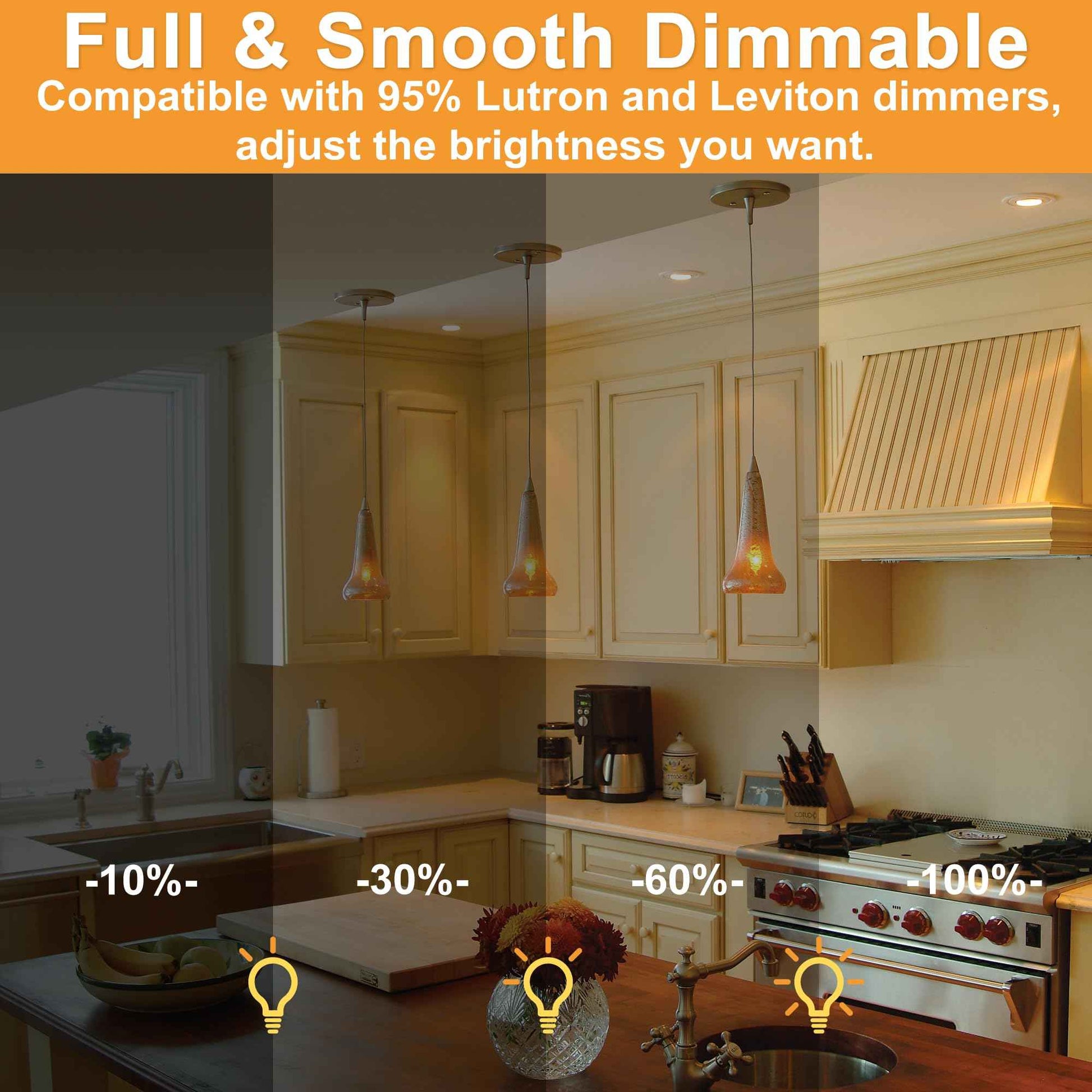 Hykton Dimmable E26 LED Vintage Edison Light Bulbs 6W Equivalent E26 Bulb 60 Watt, 4 Pack 2200K Amber Warm T45/T14 Tubular Antique LED Edison Warm Light Bulbs, 110-130 Volts, 550LM, CRI 93+