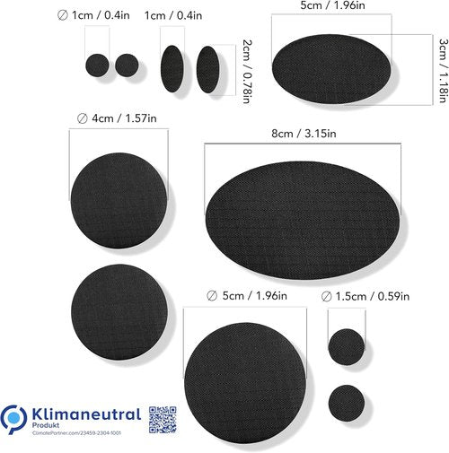 aZengear Down Jacket Repair Patches Kit - 33 Waterproof Self-Adhesive Patches in Black, Clear & Navy