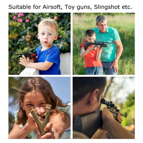 SuyuanArt Self-Healing Auto-Reset Steel Targets - Hunting & Shooting Spinning Targets for BB Guns/Air Rifles/Handguns/Slingshots,Metal Backyard Shooting Target,Red Black Bird Design ﻿