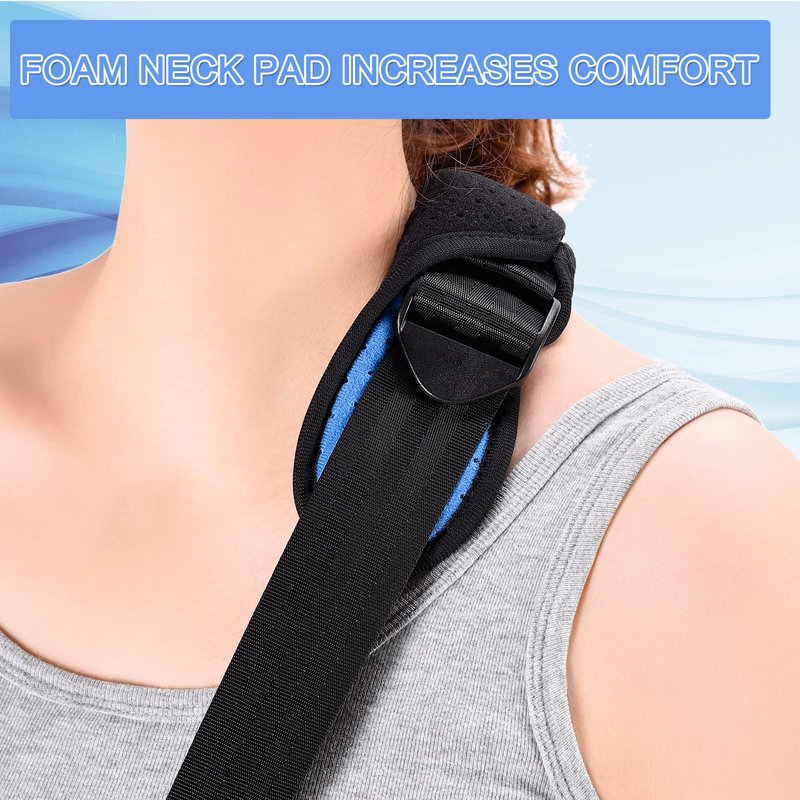 VALLEYWIND Arm Sling, Shoulder Immobilizer for Hand, Shoulder, Elbow, Wrist Injury, Versatile Arm Support with Foam Neck Pad Fits for Left Right Arm Women Men (L)