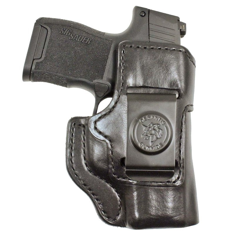 DeSantis Inside Heat IWB Holster - Concealed Carry Gun Holster for SIG P365, Leather Holster IWB, Compatible with the SIG SAUER P365, SIG P365 SAS - Right Hand Draw, Black