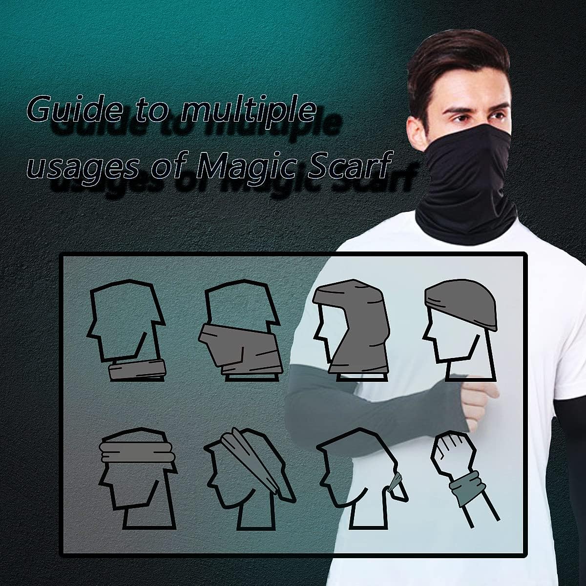 Skiennix Neck Gaiter Face Cover - Breathable Sun & Dust-Proof Mask for Cycling, Running, Hiking