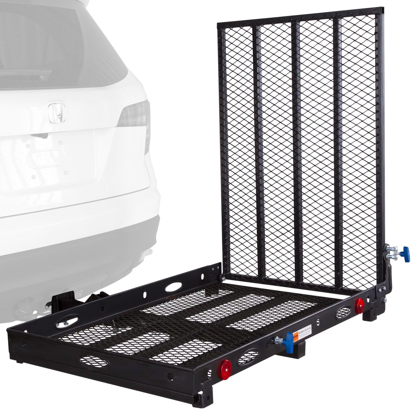 Titan Ramps Wheelchair Scooter Carrier for Car Truck SUV, 2" Hitch, Long Folding Ramp, 400 lb Capacity, 46.5" x 28" Cargo Carrier for Vehicles