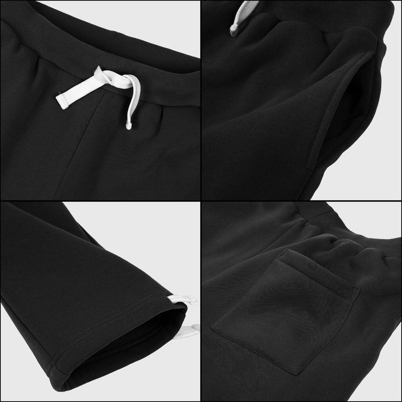 Nothinchan Men's Tracksuit 2 Piece Hoodie Sweat Athletic Sweatsuit Fleece Casual Running Jogging Sport Suit Sets(Black,XL)