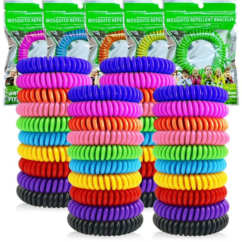 40 Pack Mosquito Repellent Bracelets, Individually Wrapped DEET-Free Insect & Bug Repellent Wrist Bands for Kids & Adults Outdoor Camping Fishing Traveling