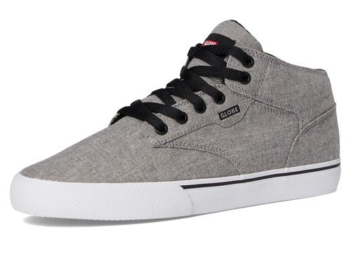 Globe Men's Motley Mid Skate Shoe, Grey Chambray, 13