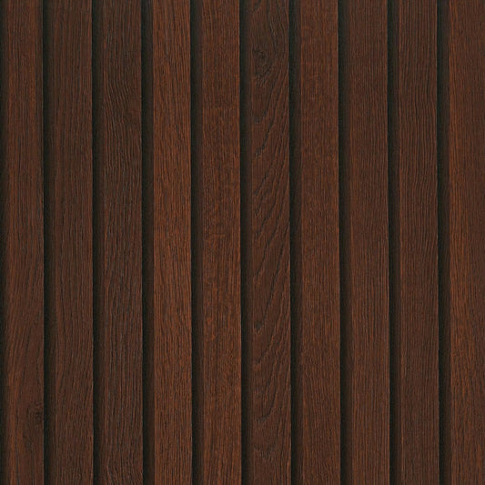 FunStick Brown Slats Wood Wallpaper Peel and Stick Removable Walnut Wood Contact Paper for Cabinets Peel and Stick Wood Slat Wall Panel Wallpaper for Bedroom Bathroom Accent Wall Waterproof 15.8"x80"