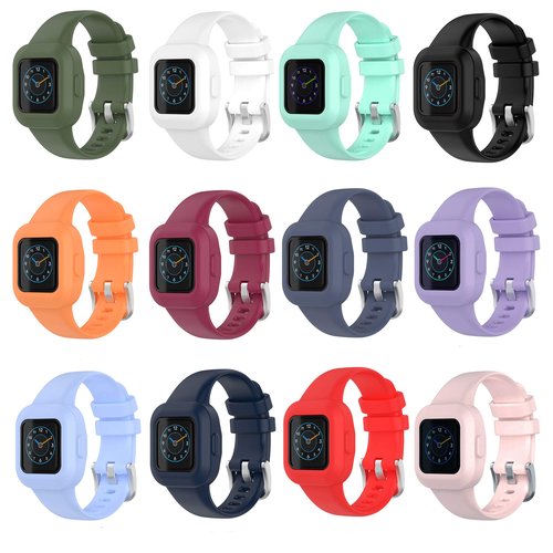 Compatible for Garmin Vivofit jr 3 / Garmin Fit jr 3 Bands, Colorful Soft Silicone Replacement Sport Wristband(5.1"-7.5" wrist, 12 Colors)