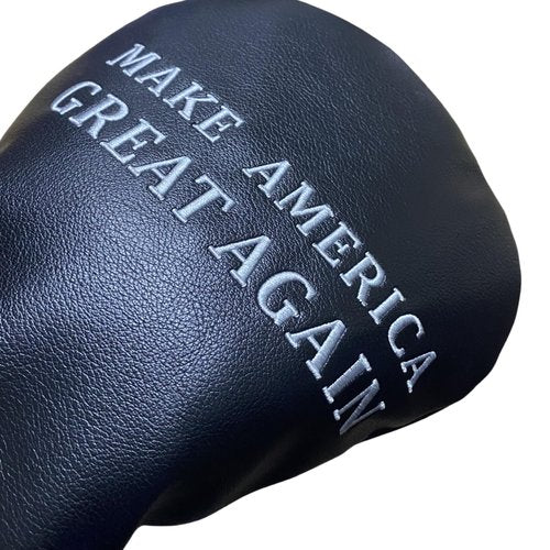 Golf Driver Headcover, USA Patriotism Golf Driver Head Cover fits for 460cc Drivers, Synthetic Leather Golf Club Covers for Men, fits for Taylormade, Cobra, Adams (Black)