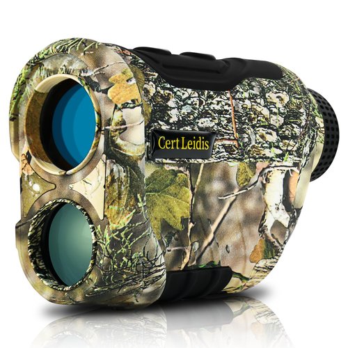 Cert Leidis Hunting Laser Rangefinder with Rechargeable, 1500-Yard Waterproof Range Finder for Hunter with Distance/Angle/Speed/Scan Multi Functional, 6X Magnification (Camo)