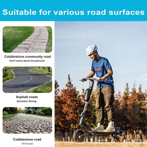8.5x3.0 Electric Scooter Solid Tire, 8 1/2x3 (50-134) Replacement Tubeless Rubber Tire for Xiaomi M365 & Zero 8/9 & VSETT 8/9 & Kugoo x1/Kugoo Kirin G2 Pro & Dualtron Mini Black (2PCS)