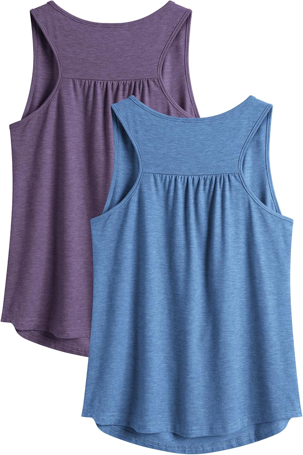 PINSPARK Workout Tops for Women - Lightweight Racerback Tank Tops | 2-Pack Athletic Running Shirts, S-3XL