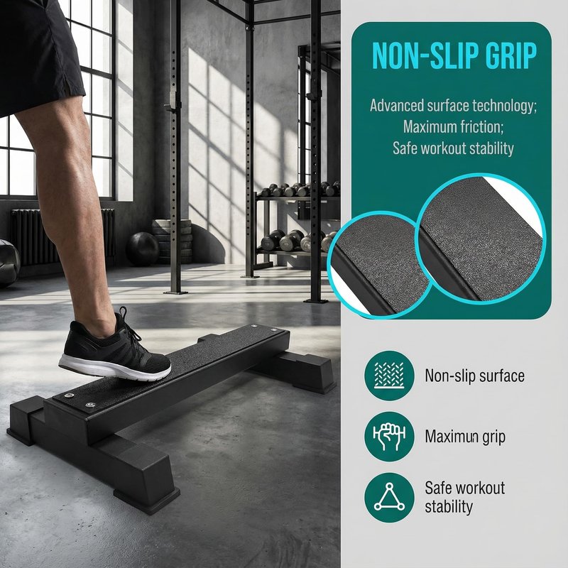 Steel Calf Raise Bar, Standing Calf Raise Platform Machine, Calf Raise Block Rack for Calf Stretching, Squat, Foot Stretch (26 inch)